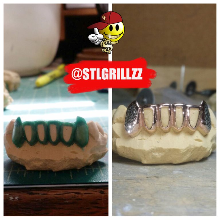 Bottom Open Faces with Fangs (Sold as a Set)